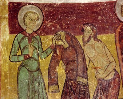 Saint Giles Gives His Cloak to the Sick Beggar by French School